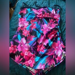 Catalina Pink and Blue Tropical One Piece Swimsuit